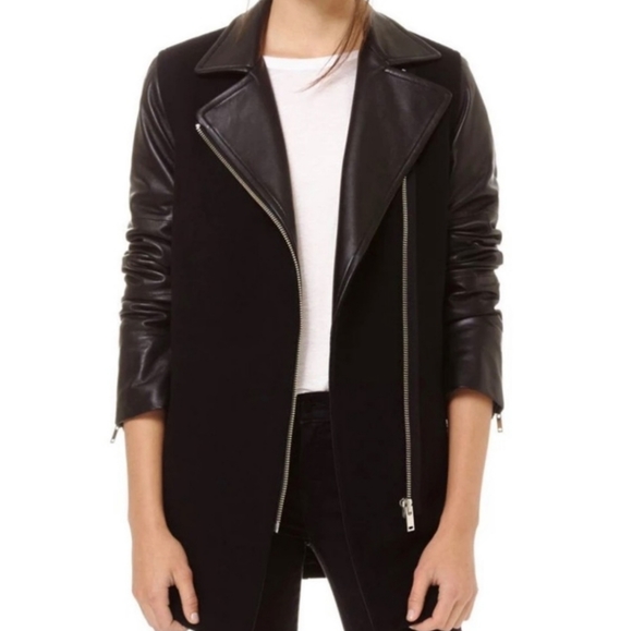 Wilfred Jackets & Blazers - Aritzia Wilfred Free Fei XXS jacket, wool cashmere blend lamb leather